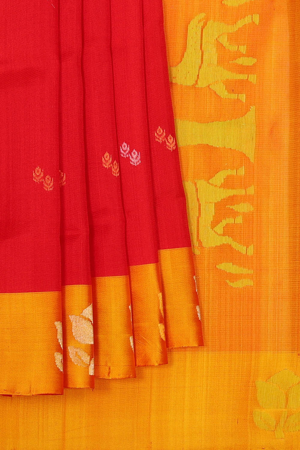 Image of Uppada Silk Red Saree